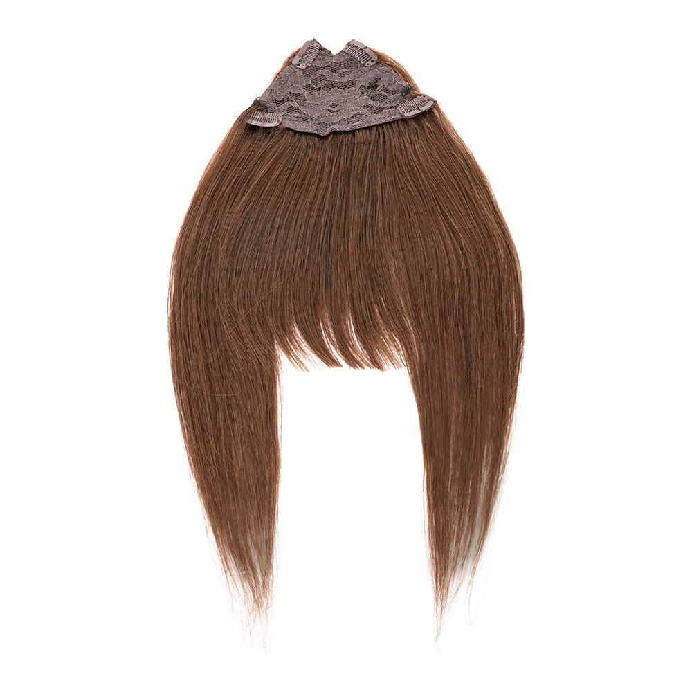 Flequillo cabello natural con de clip de base triangular