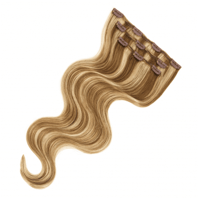 Extensiones de clip mechas rubias