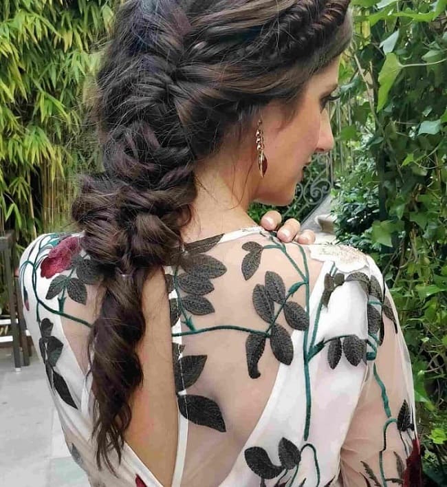 Peinado de boda con trenza diadema Extensionmania