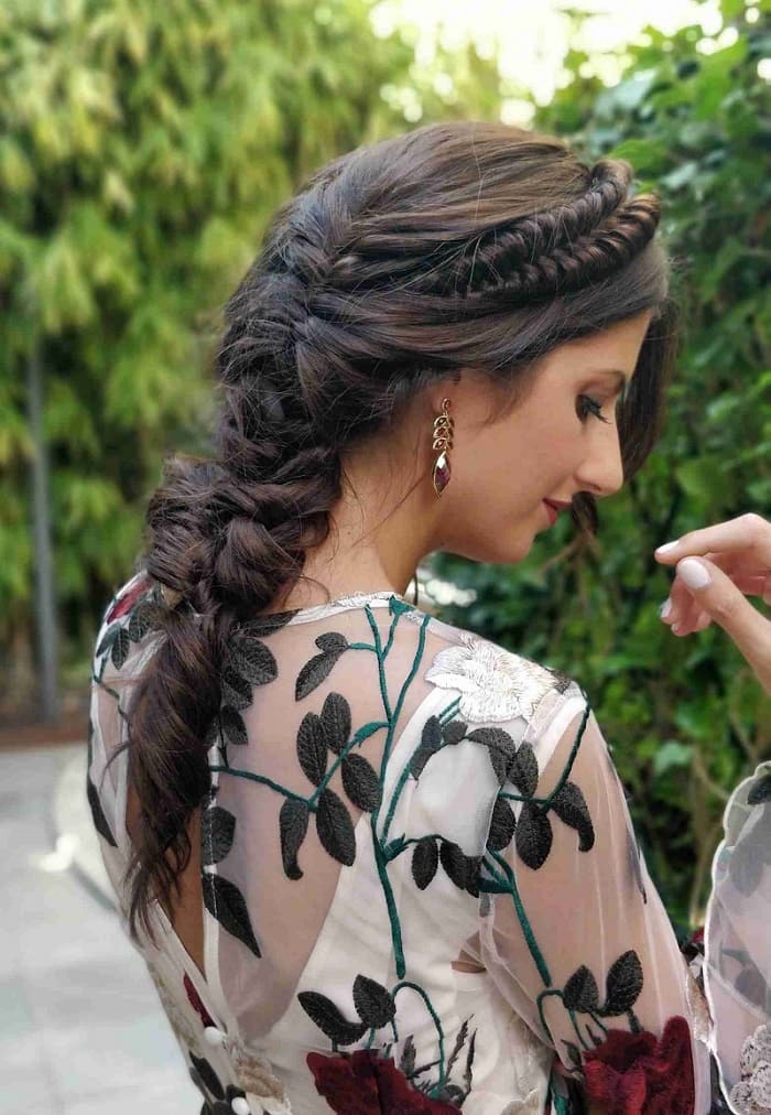 Peinado de boda con trenza diadema Extensionmania